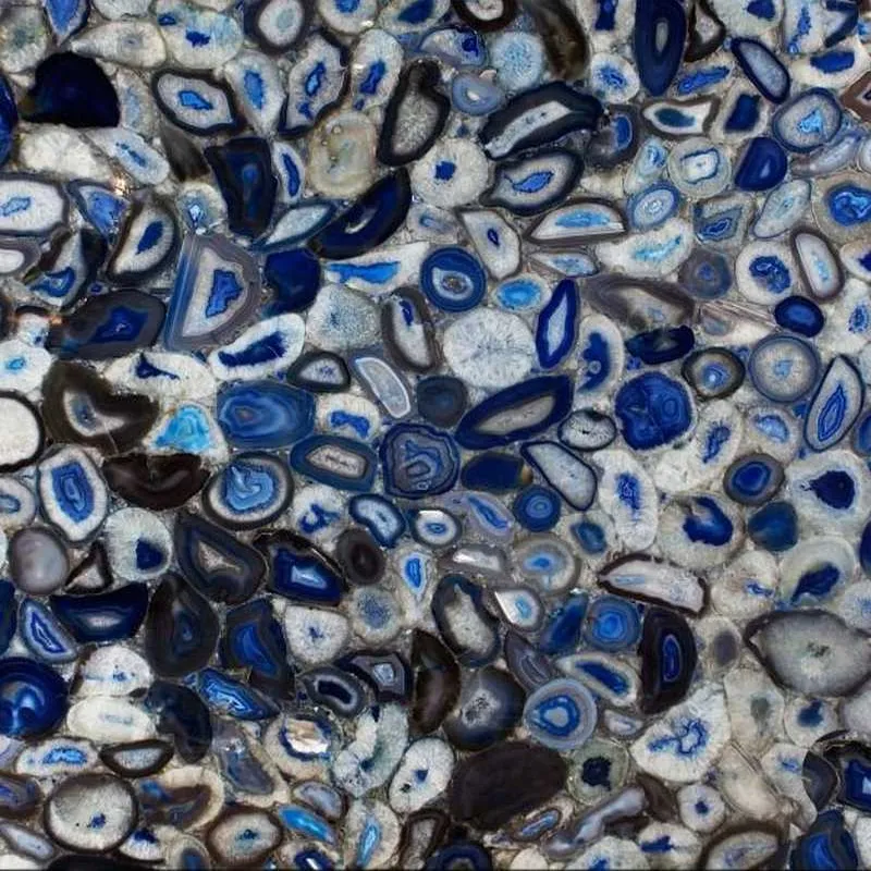 Агат Agate Blue Flower