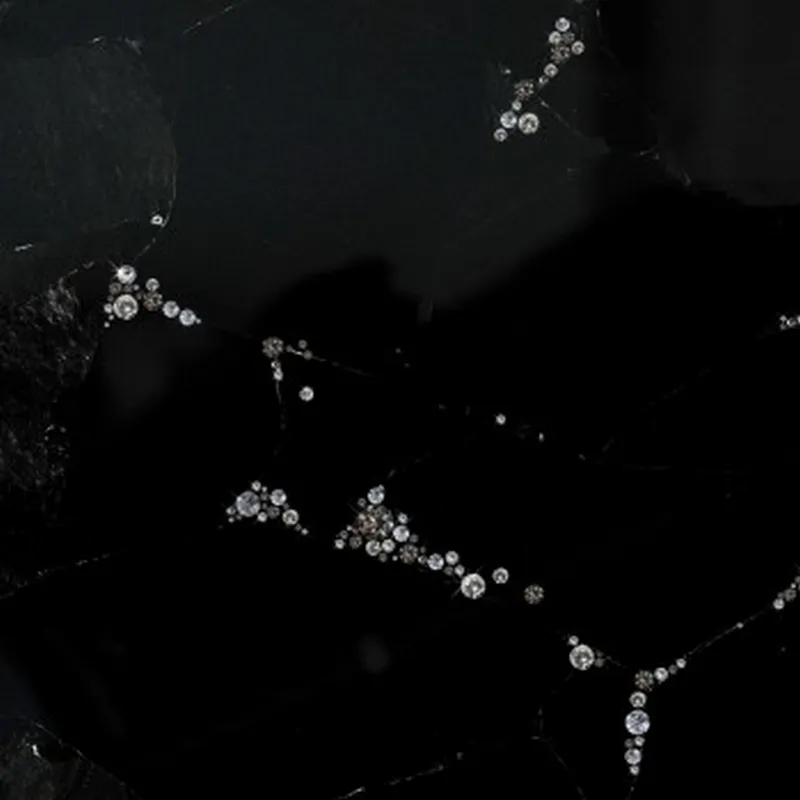 Обсидиан Obsidian Black-Gray With Svarowsky Spider Web Layout