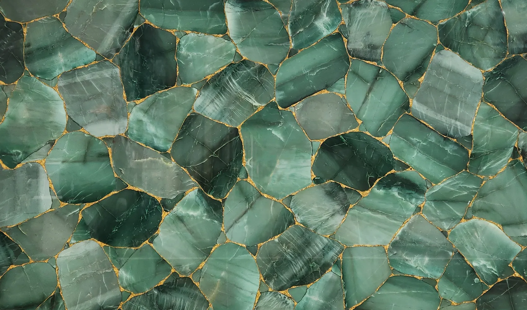 Кварц Quartz Green With Gold