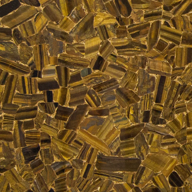 Тигровый глаз Tiger Eye Gold Tile Selection Gold Inlay